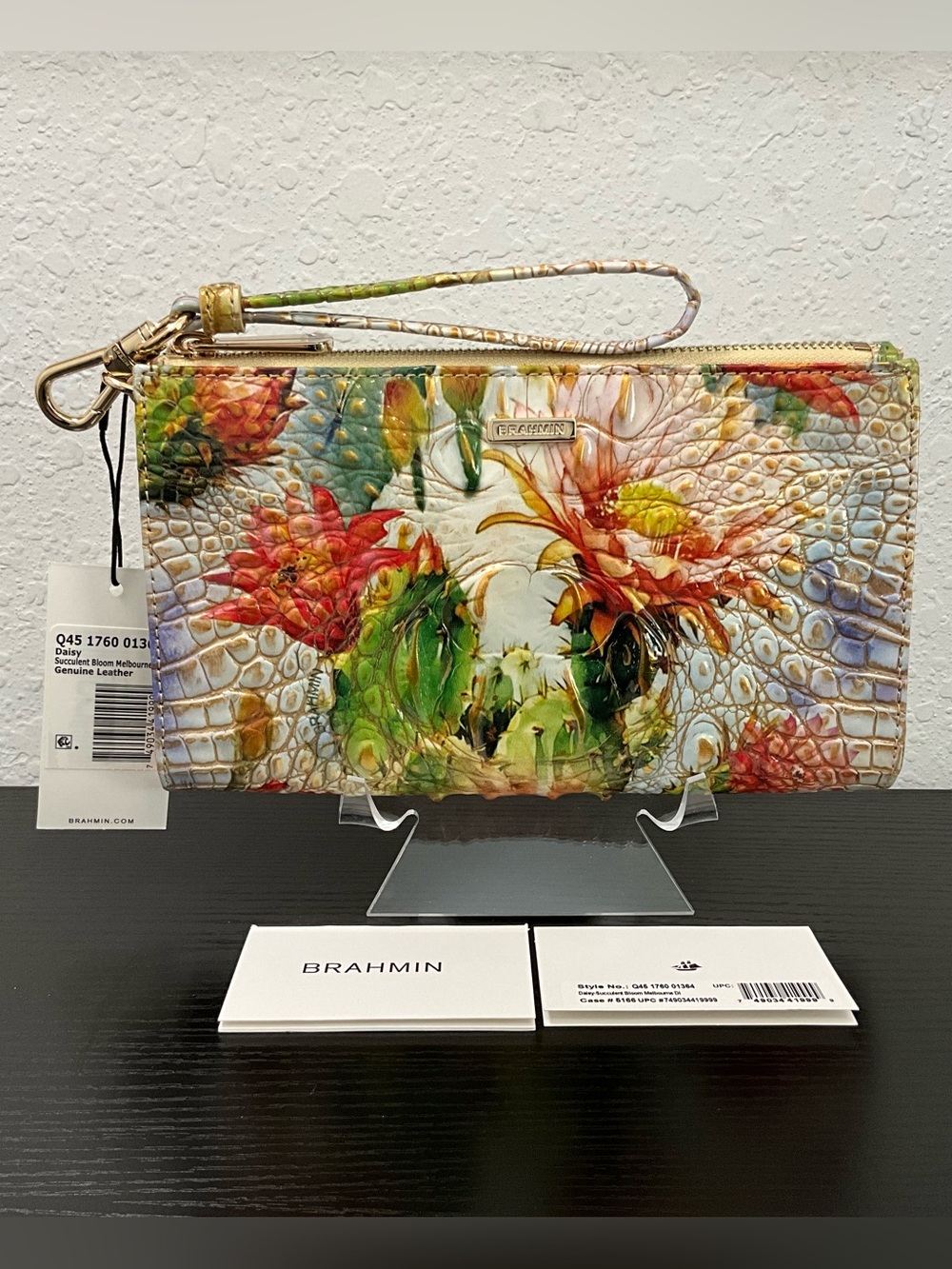 Brahmin Daisy SUCCULENT BLOOM MELBOURNE DI Floral Wristlet W/Eyes